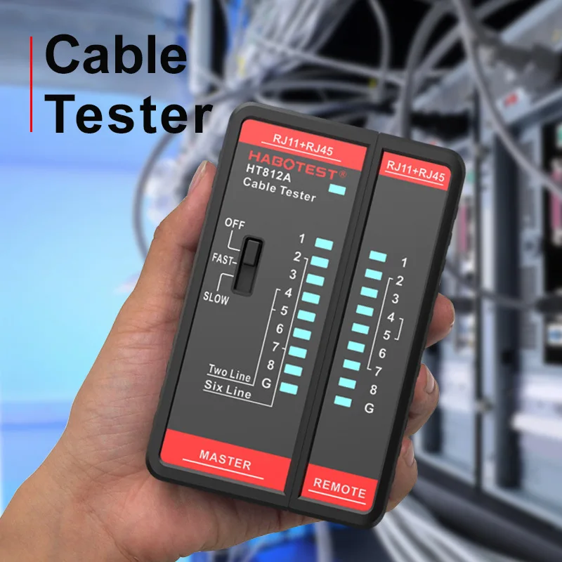 HABOTEST  HT812A Network Cable Tester Anti-Interference Live Shielded Multi-Function Network Finder 220V 1-Year Warranty