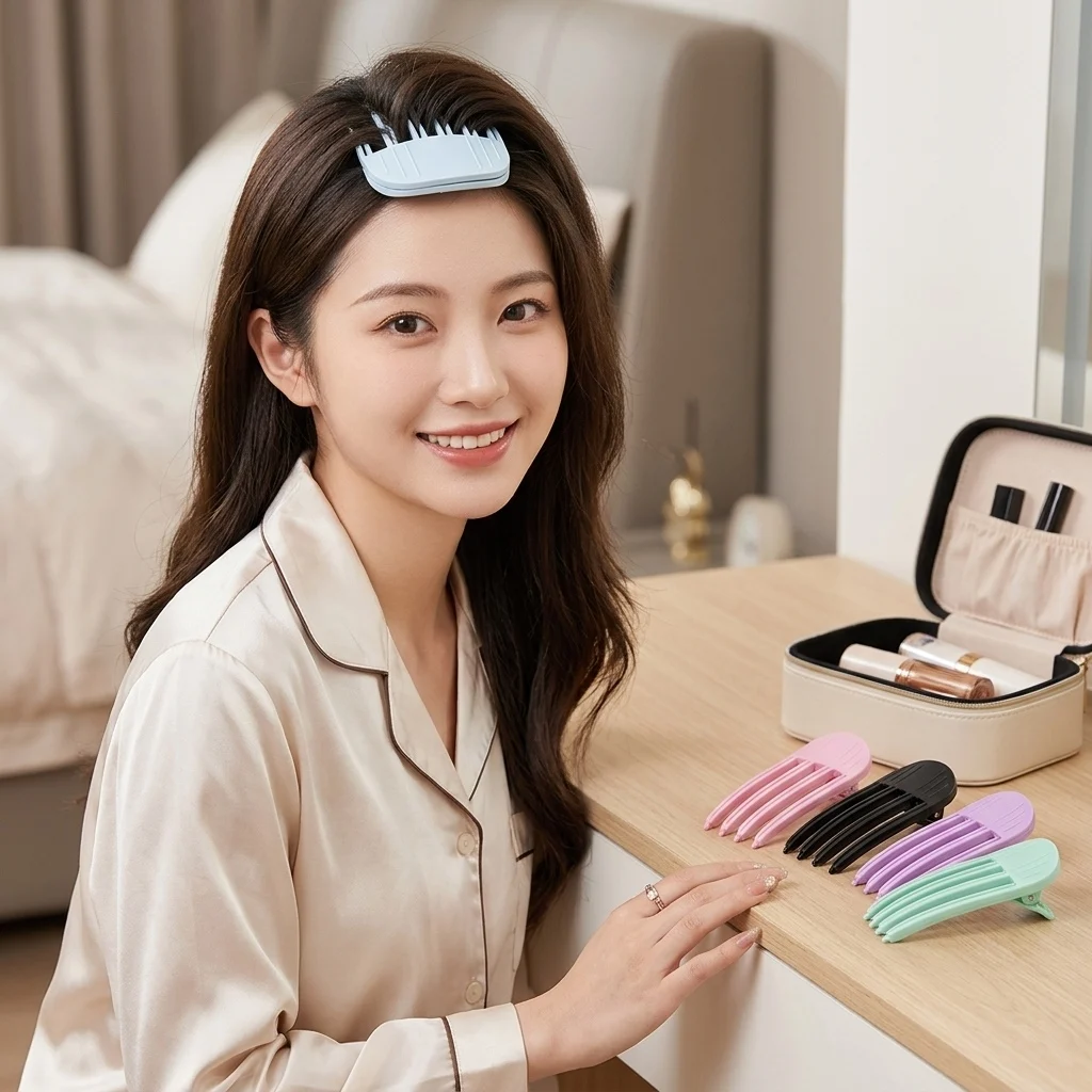 Women Curling Fixed Shape Clips Fashion Volume Hair Roller Fluffy Hairpin Curling Bangs Clips Hair Roots Volumizing Hair Clips view 3