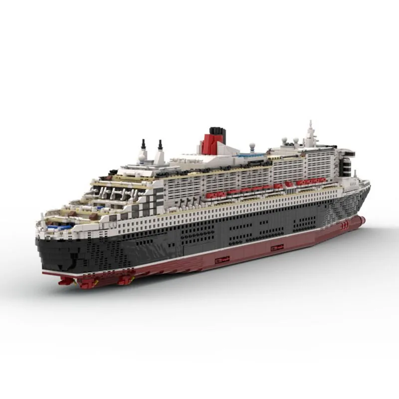 새로운 MOC 빌딩 블록 선박 모델 Mary Queen 2 럭셔리 크루즈 모듈 형 어린이 장난감 선물 DIY 조립 세트