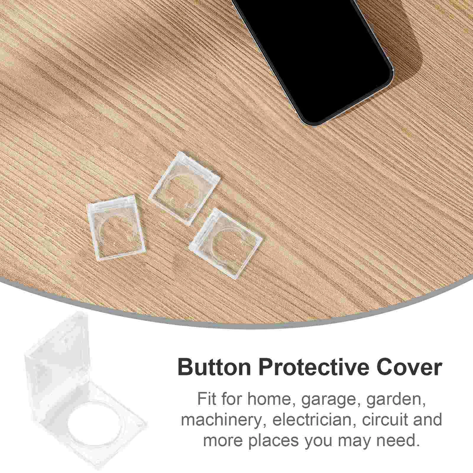 4 Pcs Diamond Switch Cover Circuit Breaker Plastic Button Covers Emergency Protector