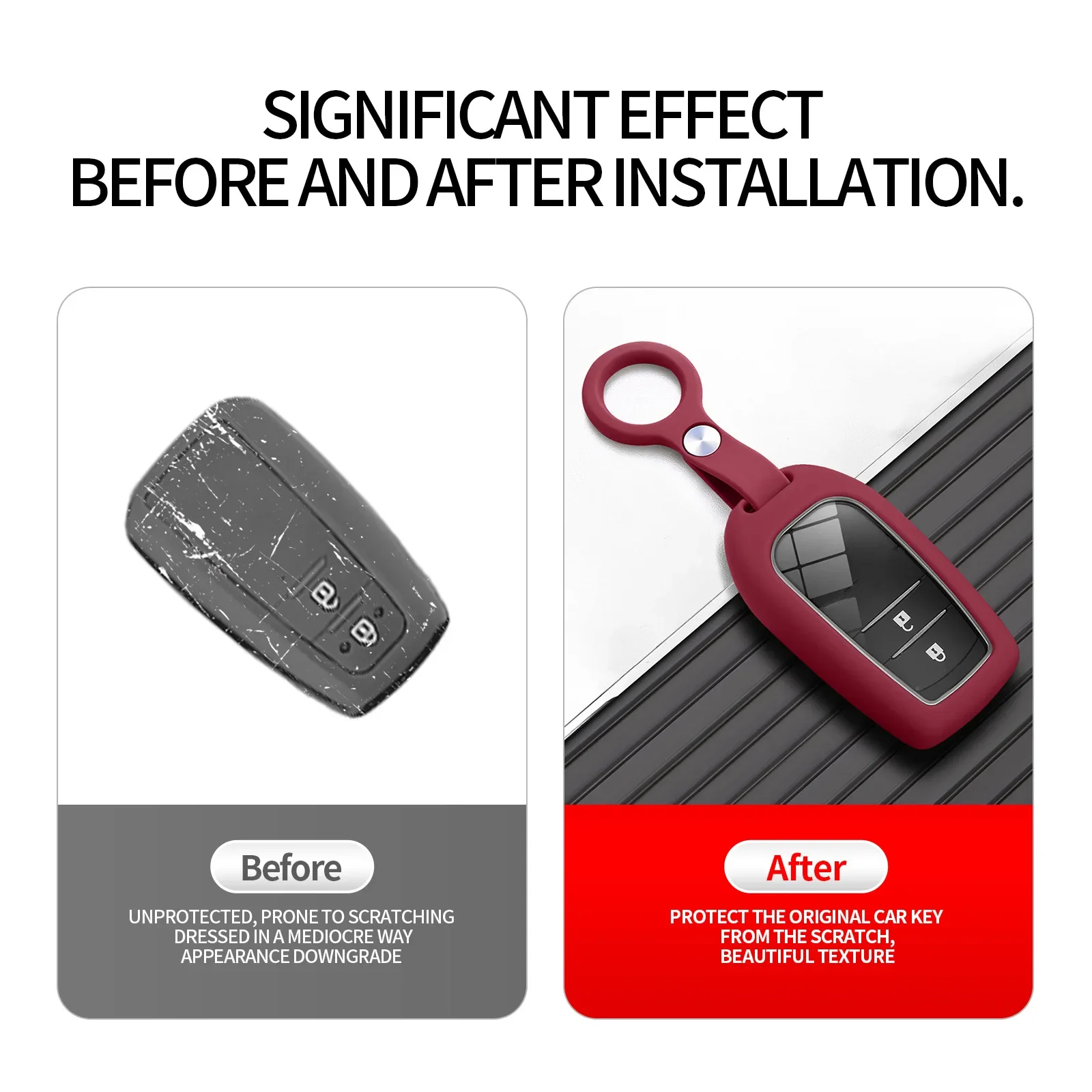 Liquid Silicone Key Cover Soft Anti-Drop Wireless Control Key Protective Case Modified Accessory For Toyota Land Cruiser FJ 2026 detail image 5