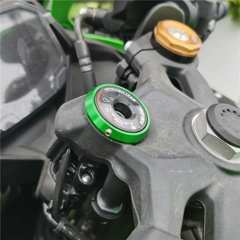 Dla Kawasaki ZX4RR ZX4R 2023 2024 ZX-4R ZX-4RR akcesoria motocyklowe wyłącznik zapłonu klucz ochronny uchwyt środkowa pokrywa wtyczki