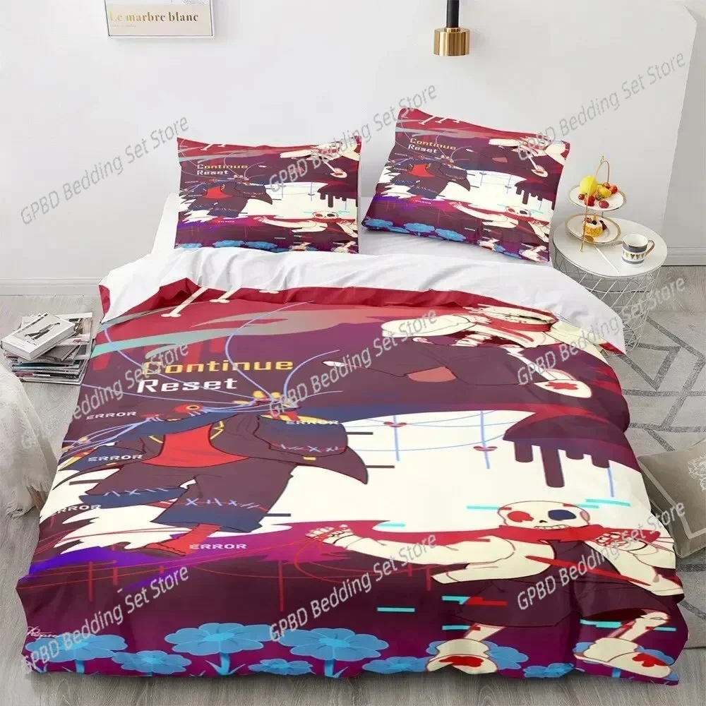 

Game Undertale Frisk Sans Bedding Set Single Twin Double Queen King Cal King Size Bed Linen Set