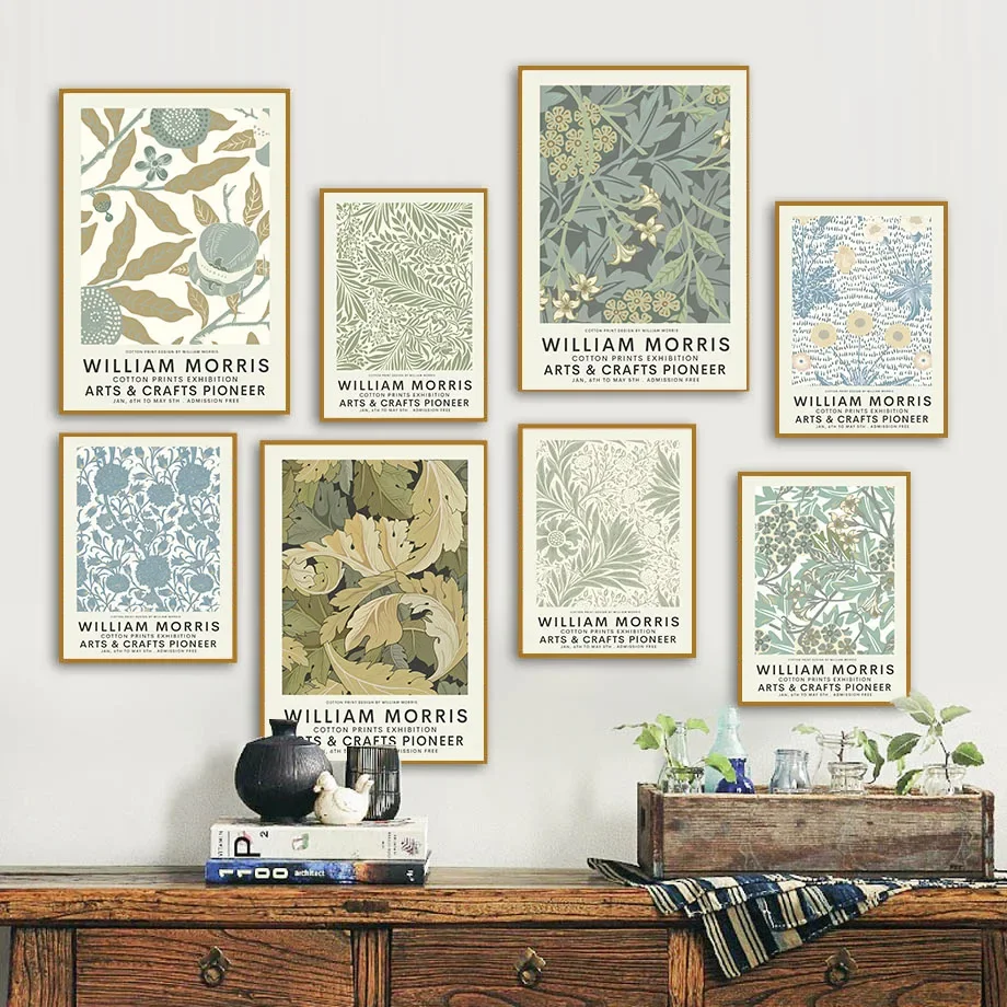 William Morris Museum Exhibition Gallery Wall Art Canvas Painting Nordic Posters And Prints Wall Pictures For Living Room Decor