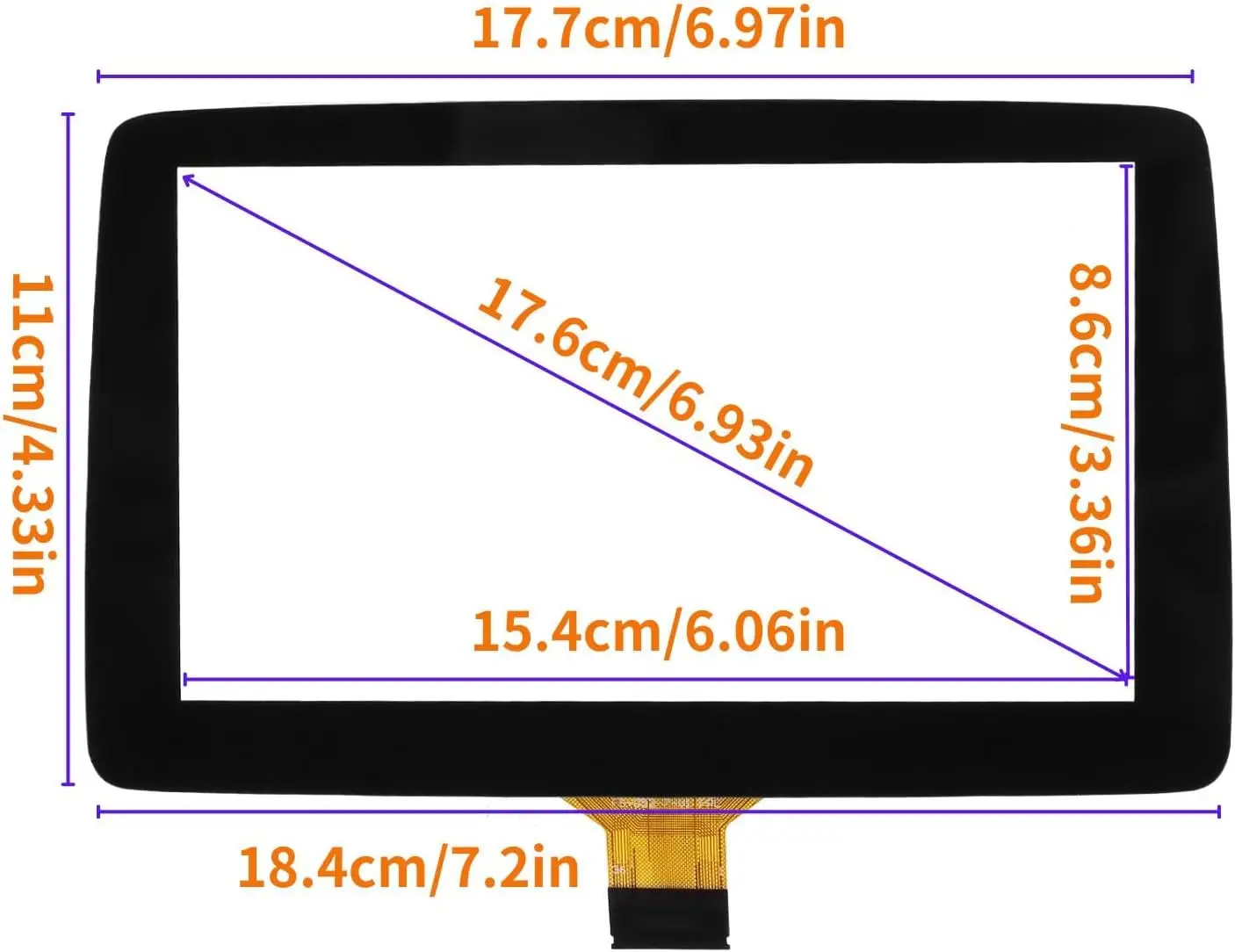 Digitalizador de tela de toque para Mazda 3 2014-2016, MX-5 2016, CX-3, parte BHP1611J0D e K40005A29F