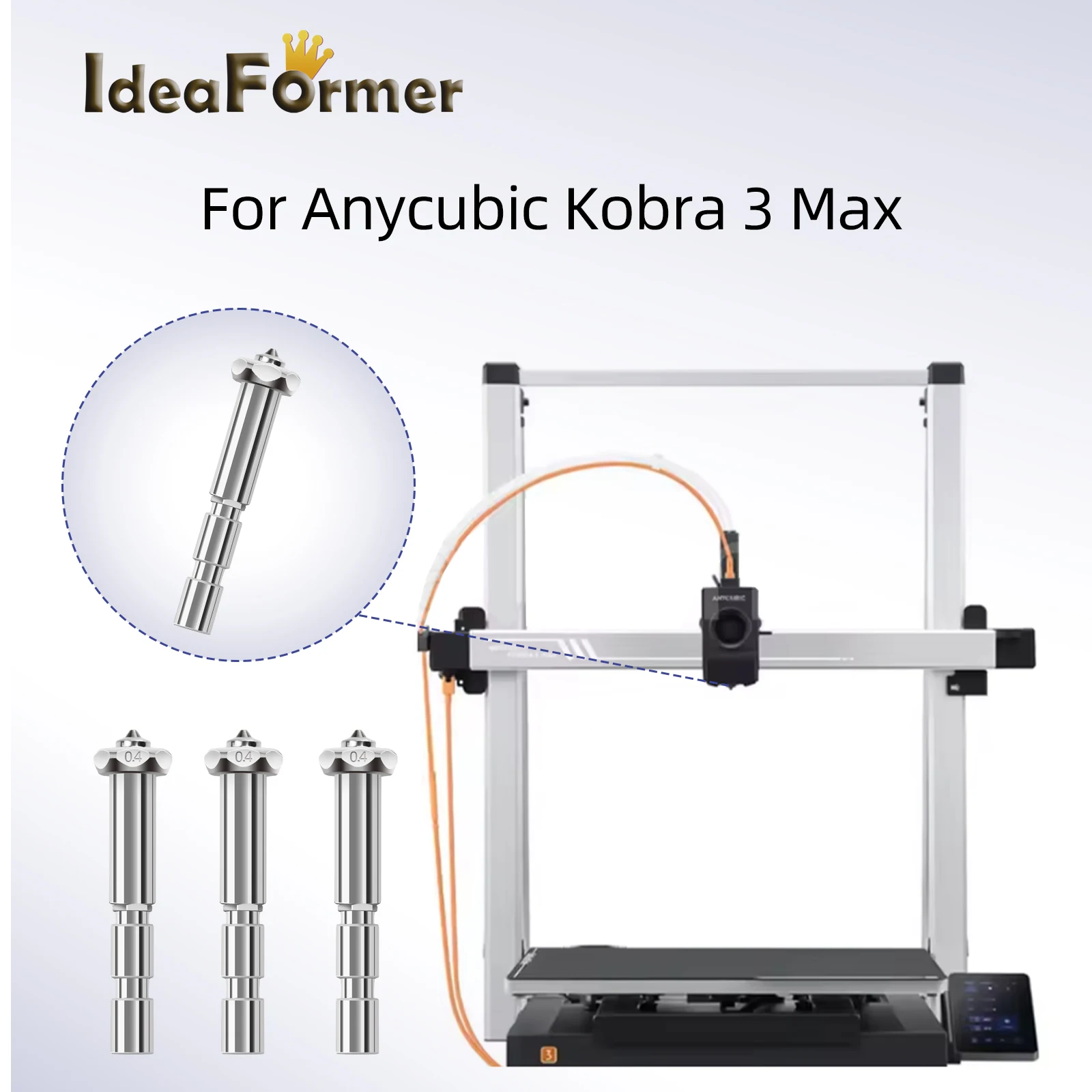 1/2/3Pcs For Anycubic Kobra 3 Max Ceramic Hotend hardened st