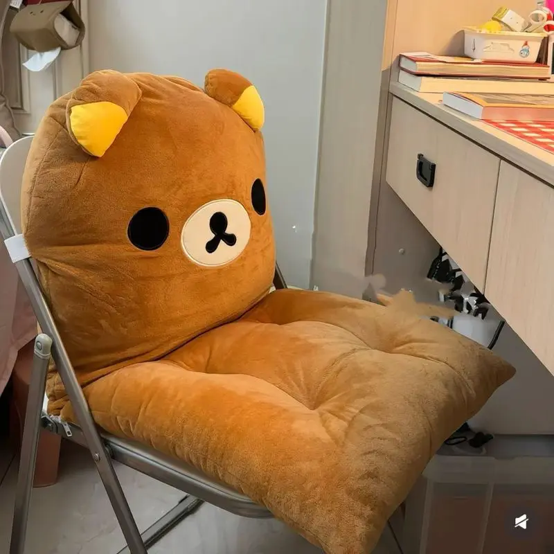 

Rilakkuma подушка для офисного стула, подушка для спинки, встроенный диван, подарок на день рождения для лучшего друга и друга, плюшевая игрушка, наполнитель