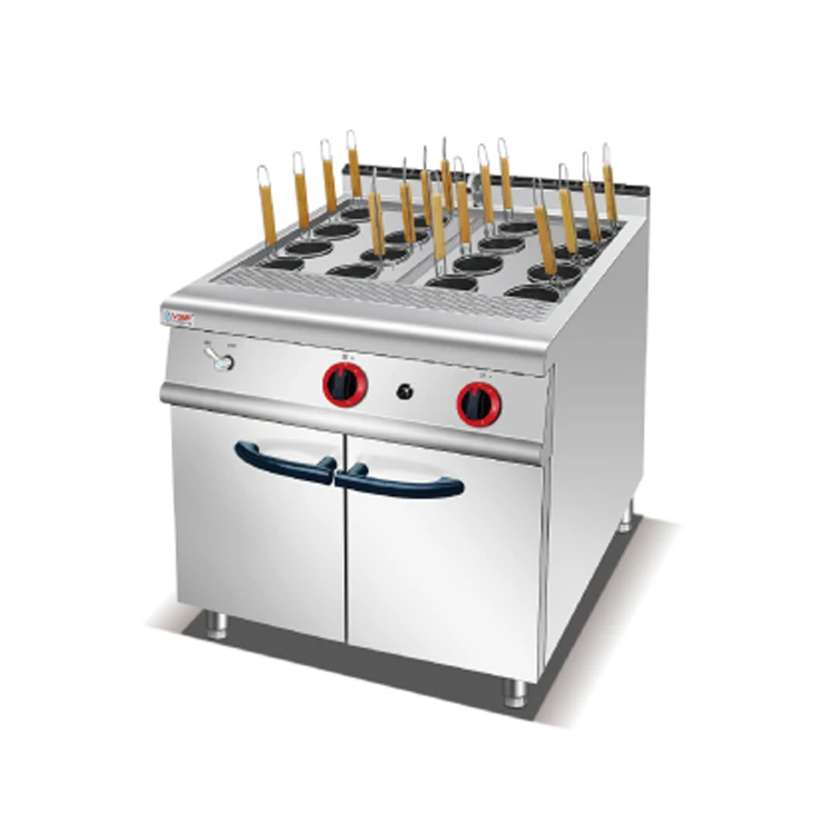 Industrial Commercial Catering Equipment Stewed Noodles Hotel High Efficiency Gas Cooking Stove With Cabinet Base