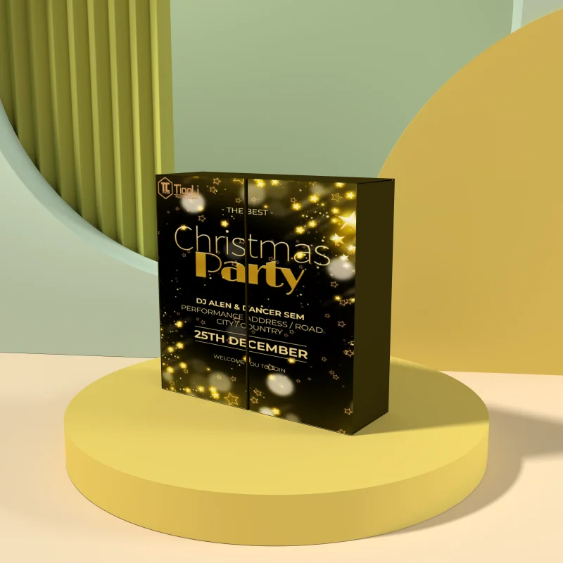 Customization.Wholesale Empty Advent Calendar Cardboard Box Custom Handmade Christmas Advent Calendar Digital Printing Packaging