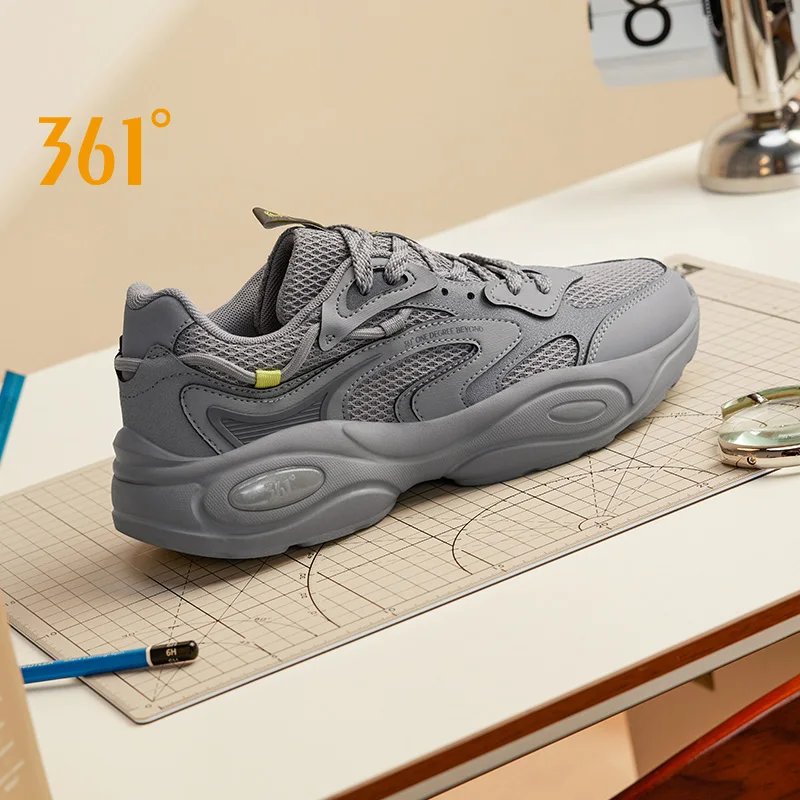 361 Degrees Men's Casual Shoes Mesh Retro Soft Rebound Comfortable Versatile Breathable Leisure Male Clunky Sneakers 672516763F