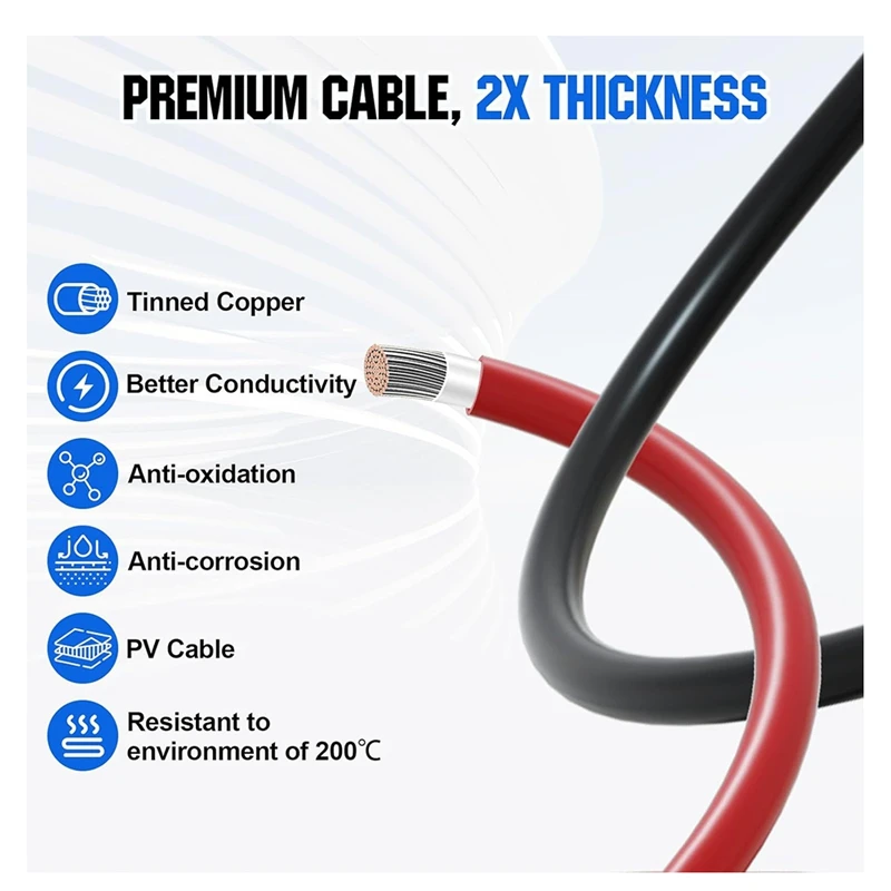 2Pcs Electric Forklift Charging Plug Cable With O Ring Battery Connect Quick Connector 50A 8Awg Connector Line