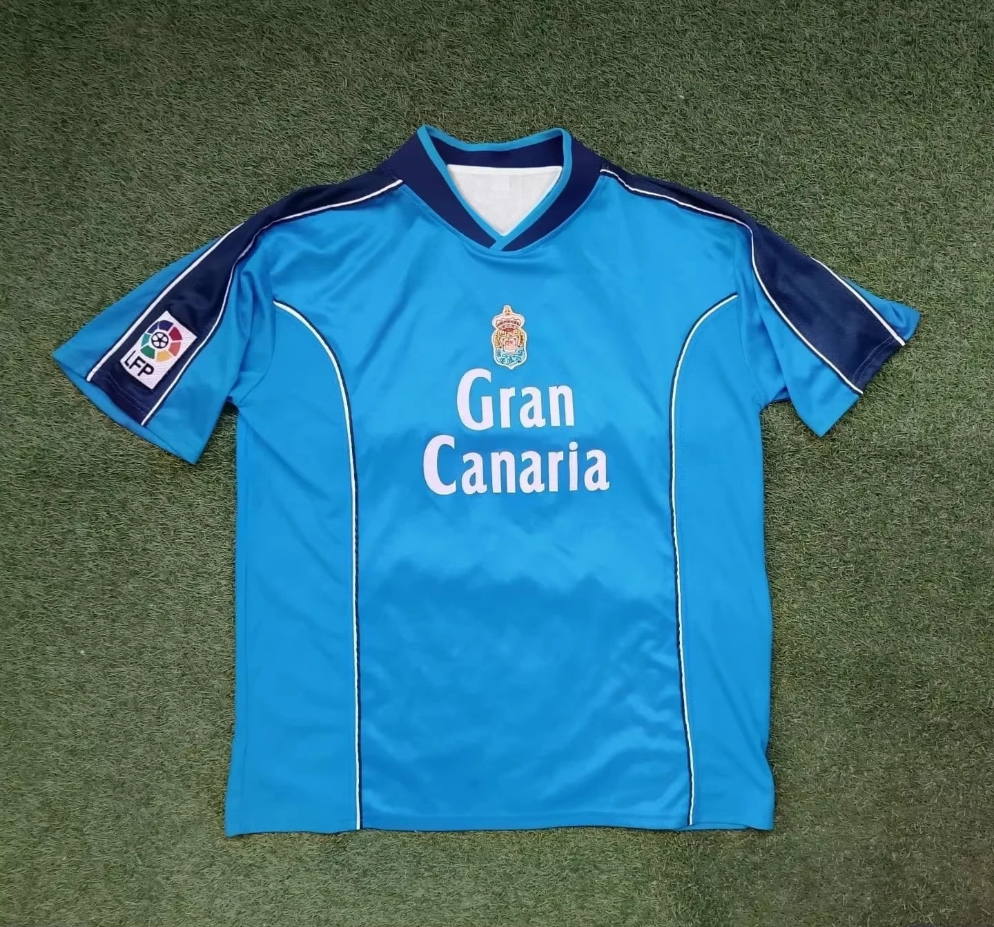 1998 Las Palmas Retro Gestreiftes Fußballtrikot, Schnelltrocknend, Spanisches Familien-Set, Passendes Fußballtrikot für Spiel und Alltag – Detail 5