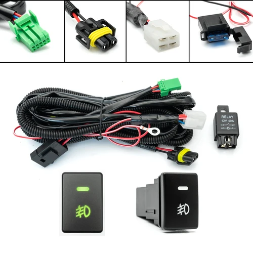 Kits de relé de fusible de arnés de cableado, Luz antiniebla deportiva, 40A, interruptor de encendido/apagado, para Mitsubishi Outlander 2013-2021 Triton L200 Pajero, 2016-2023