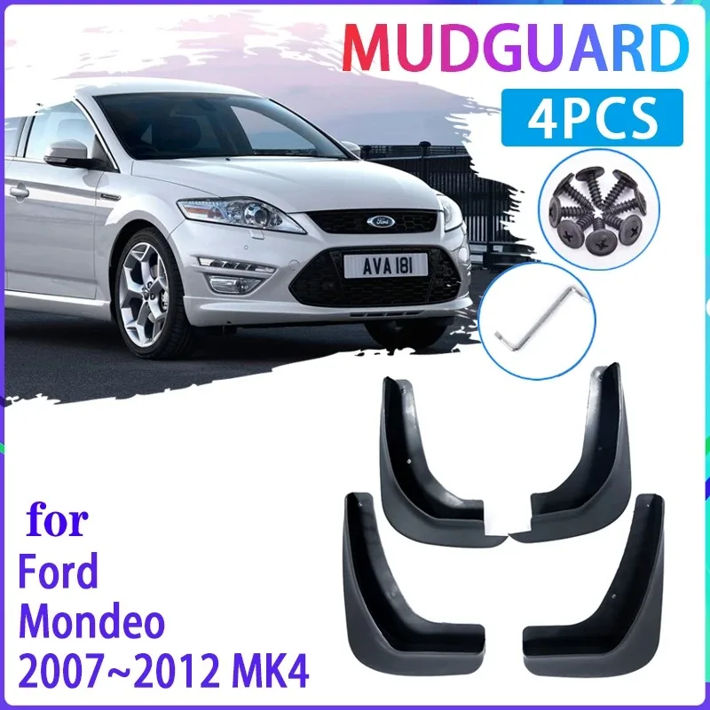 

4 PCS Car Mud Flaps For Ford Mondeo MK4 2007~2012 2008 2009 2010 2011 Mudguard Splash Guards Fender Mudflaps Auto Accessories