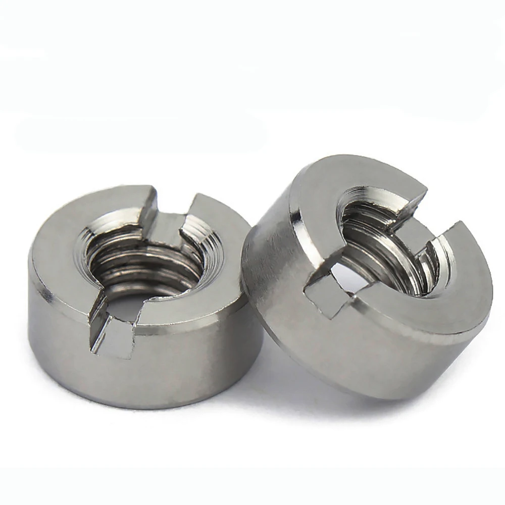 GB817 M3 M4 M5 M6 M8 M10 M12 SUS304 Stainless Steel Slotted Round Nuts End Face with Groove Thumb Nut