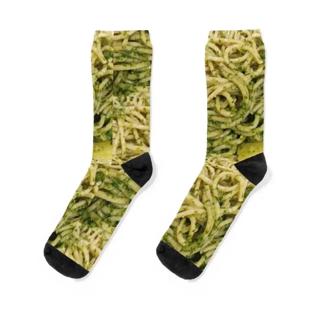 Spaghetti al Pesto. Socks designer brand halloween funny gift cute Socks For Man Women's