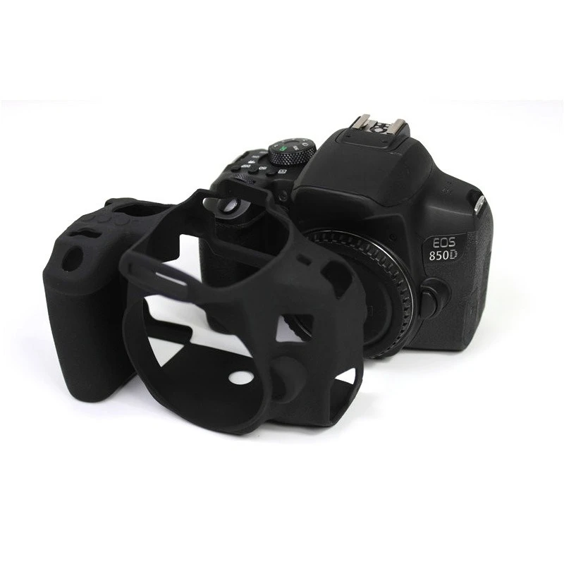 

For Canon EOS 850D silicone case Accessories Camera Bag Special Photography Protective Cover Soft Shell Bag + free tempered film