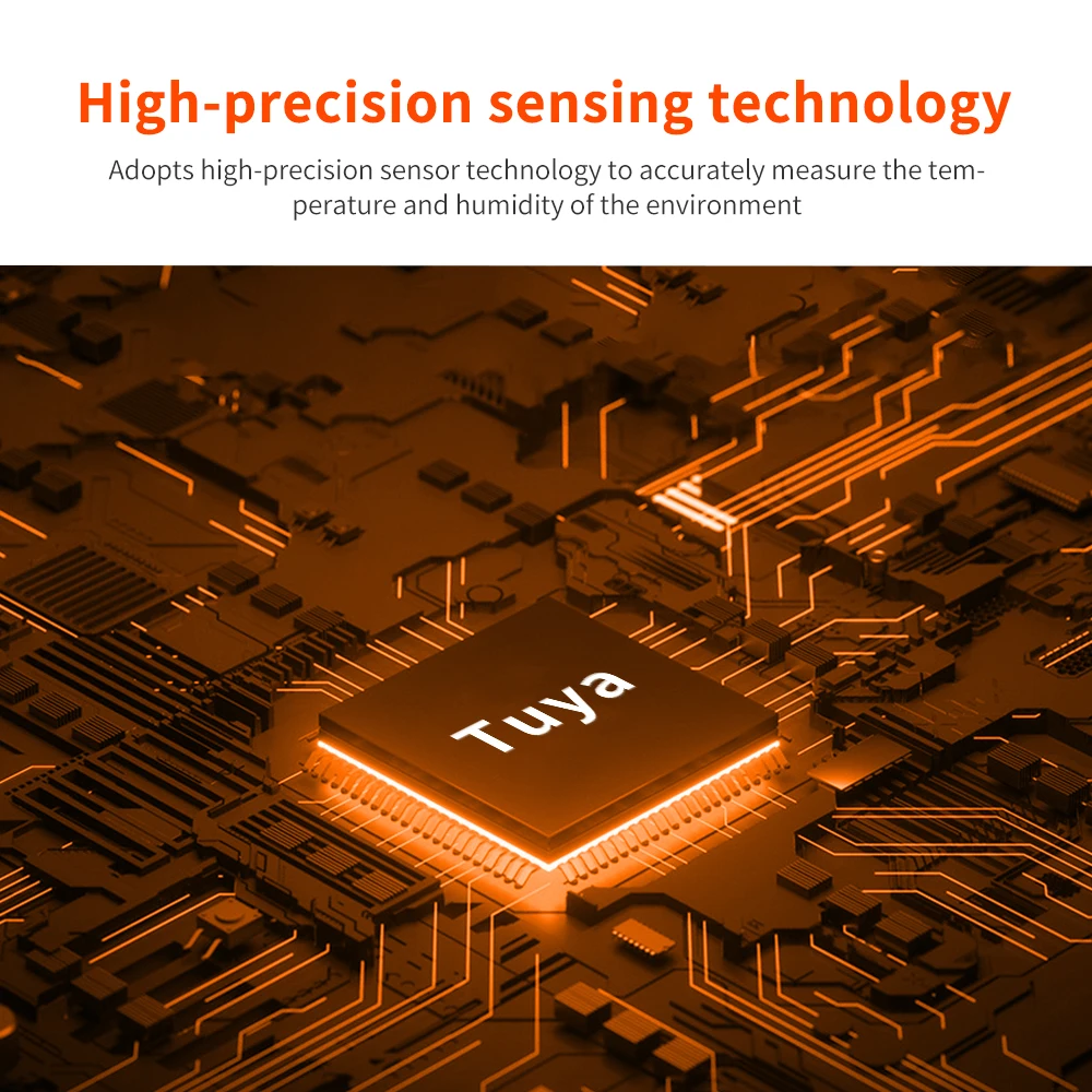 Tuya Wifi Temperature Sensor Smart Home App Detection Temperature And Humidity Sensor Work With Alexa Google Home Assistant