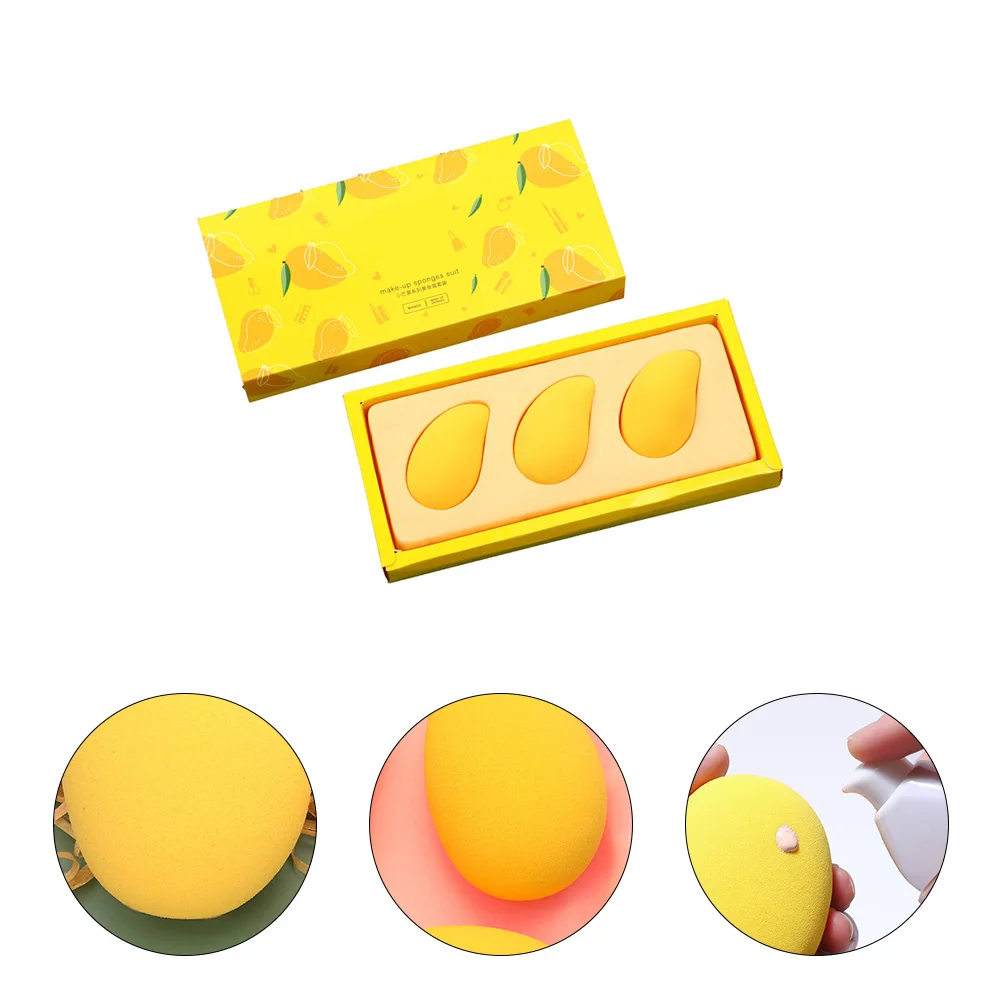 

3pcs Makeup Sponge Set Premium Safe Material Beauty Egg Tools for Cosmetics Foundation Cream Powder Puff Face