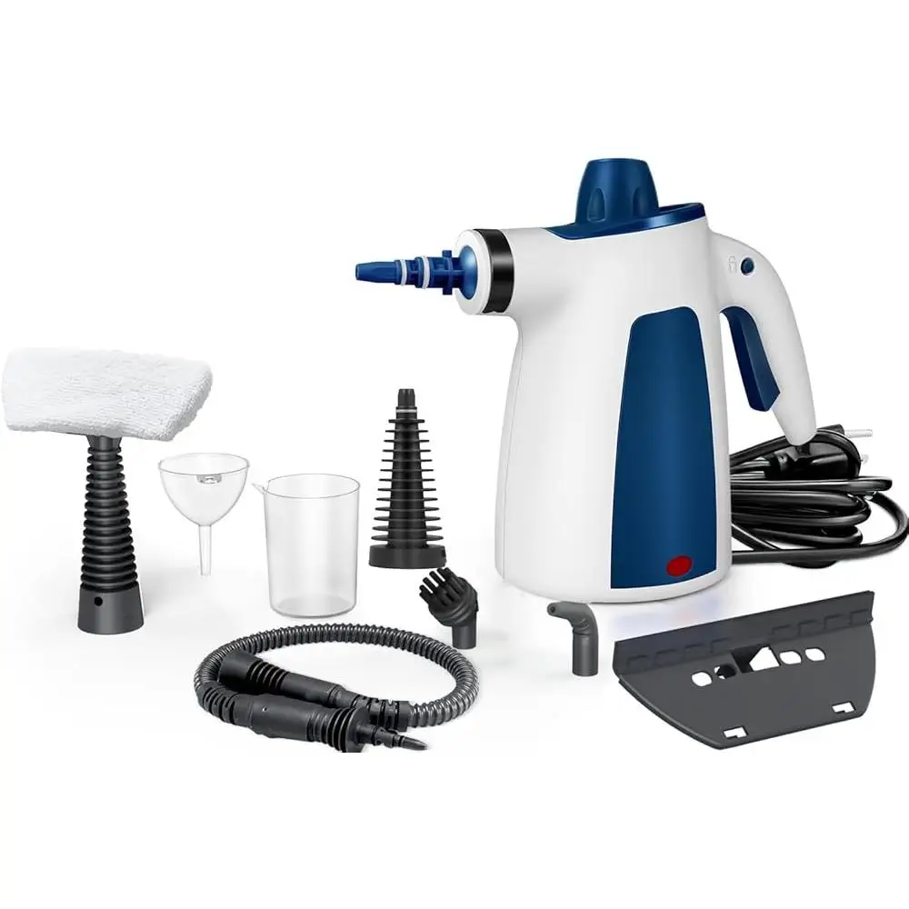 휴대용 가압 스팀 청소기 9개 액세서리가 포함된 다중 표면 스티머 강력하고 빠른 가열 화학물질이 없는 휴대용 청소기