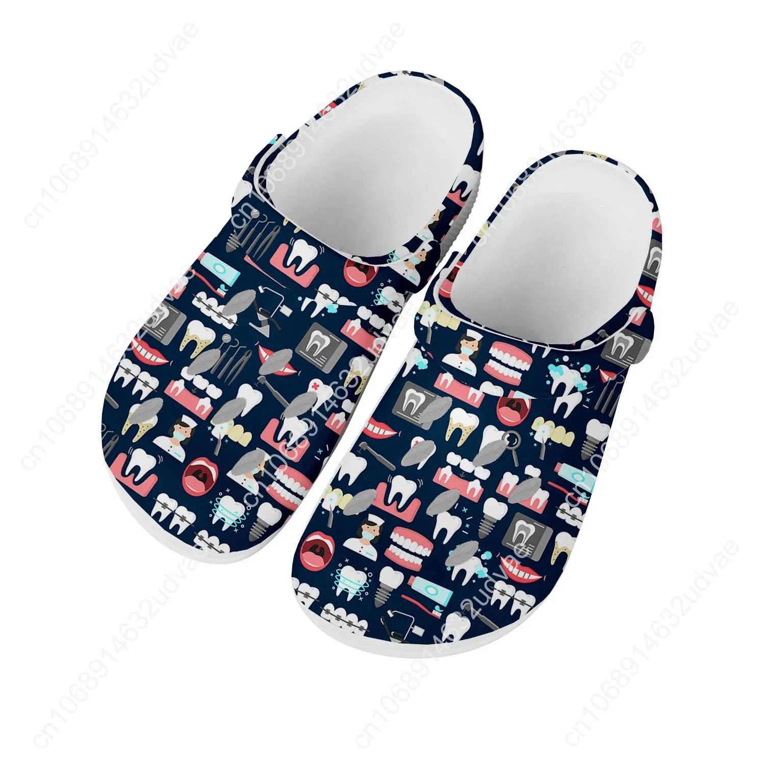 

Tooth Dentist Cartoon Pattern Sandals Men Women Teenager Fashion Water Shoes Garden Breathable Comfort Beach Custom Slippers