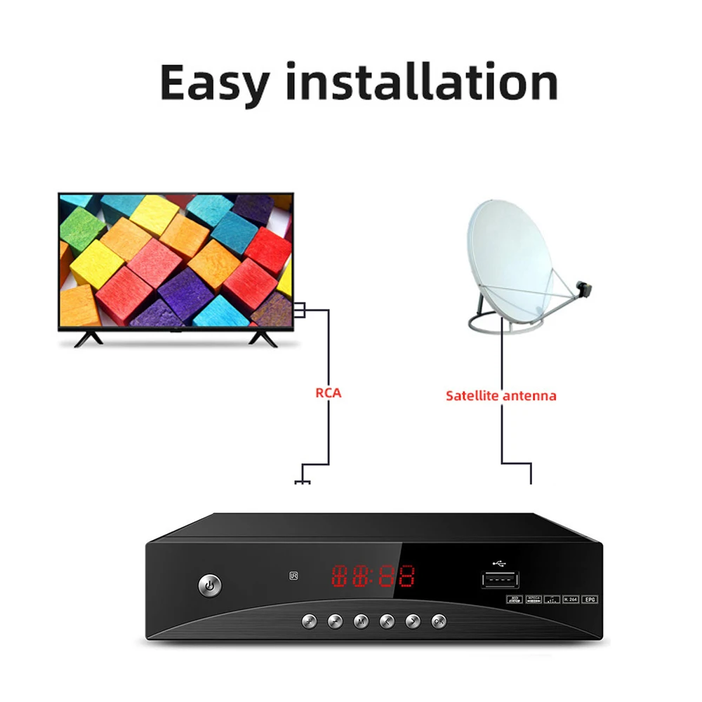 FTA DVB-S2 Dekoder Satelitarny HD Cyfrowy Odbiornik TV Satelitarnej Receptor H.264 Obsługa MTK7601 WIFI Dongle Tuner DVB S2 Dekoder