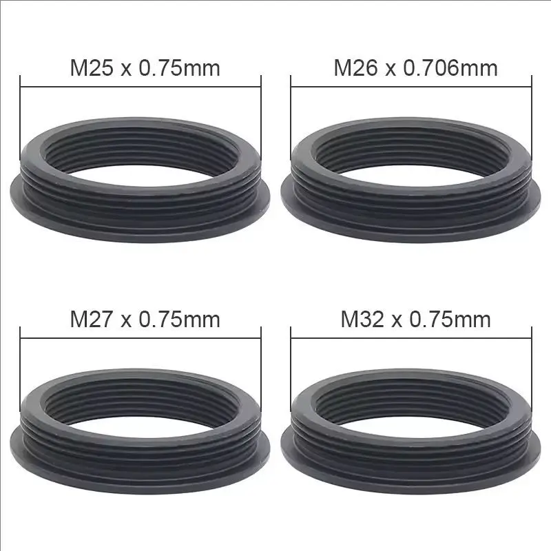 Anneau d'objectif de Microscope RMS M25 M26 C/CS, filetage RMS vers anneau adaptateur à monture C pour caméra d'objectif de Microscope, 1 pièce