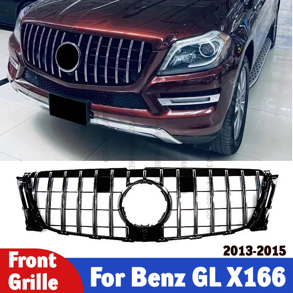 

Передняя решетка радиатора для Mercedes Benz GL-Class X166 2013-2015 GT Style ABS послепродажного обслуживания, замена решетки радиатора
