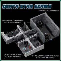 Movie Scene MOC Overbridge Building Block Security Command Center With Hallway Set Control Room Technology Bricks Toys Gifts
