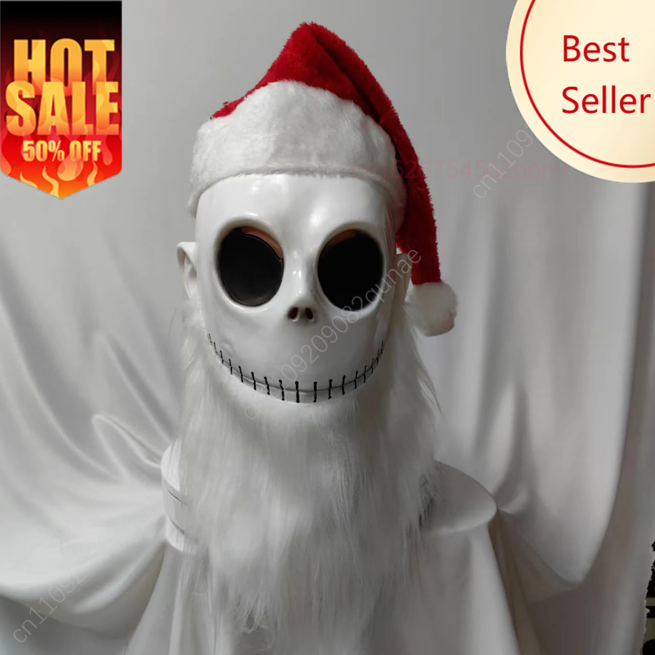 

Забавная маска «Кошмар перед Рождеством», шляпа для косплея, латексная мягкая вечерние костюм Джека Скеллингтона «Кошмар», рождественские маски с черепом для взрослых