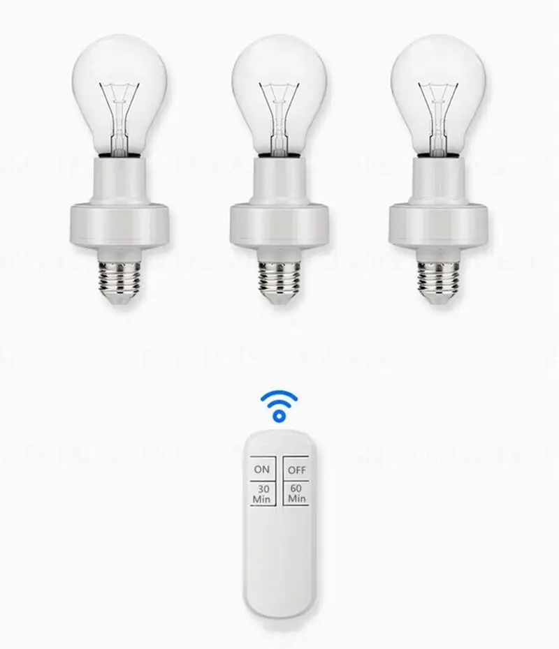 Interruttore luce telecomando intelligente E27 lampada a LED supporto Timer Wireless presa Base lampadina On/Off gamma 30M per lampadario a soffitto