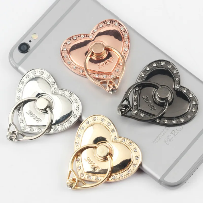 Grote Liefde Vorm Ronde Multifunctionele Auto Telefoon Houder Ring Gesp Mobiele Telefoon Case Beugel Smartphone & Tablet Ring houder
