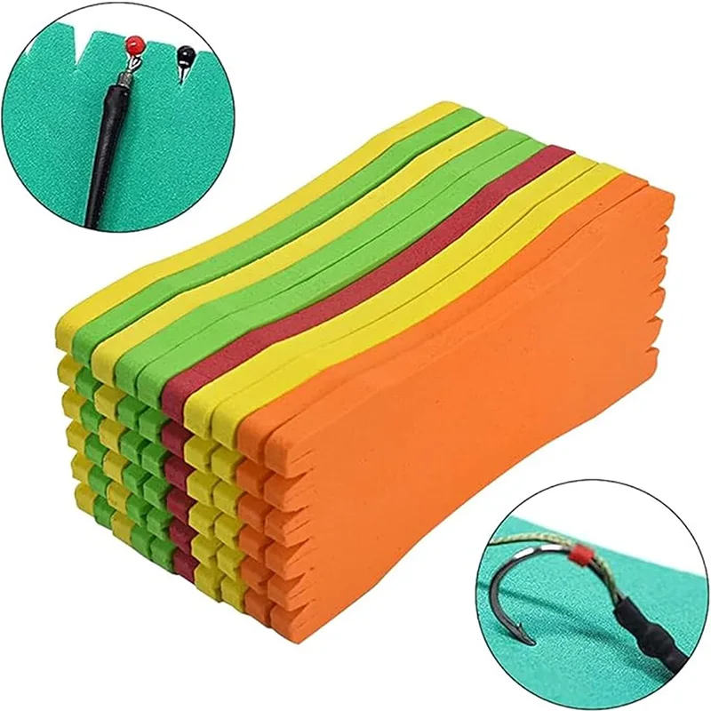 12Pcs Angeln Führer linie Halter EVA Schaum Winding Board Spule Fisch Haken Keeper Lagerung mit Pins Tackle-Tool Zufällige farbe – Detail 4