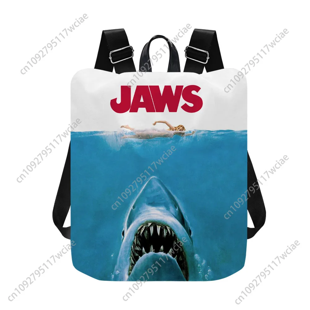 Jaws Horror Movie Bag Aangepaste rugzak reizen Anti-diefstal rugzak Nylon waterdichte dagrugzak Fashion College Gift Boekentas