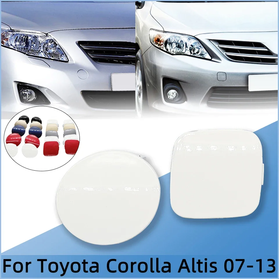 

2PCS For Toyota Corolla Altis 2007-2010 2011-2013 Front Bumper Towing Hook Eye Cover Cap Tow Hook Hauling Trailer Lid Garnish