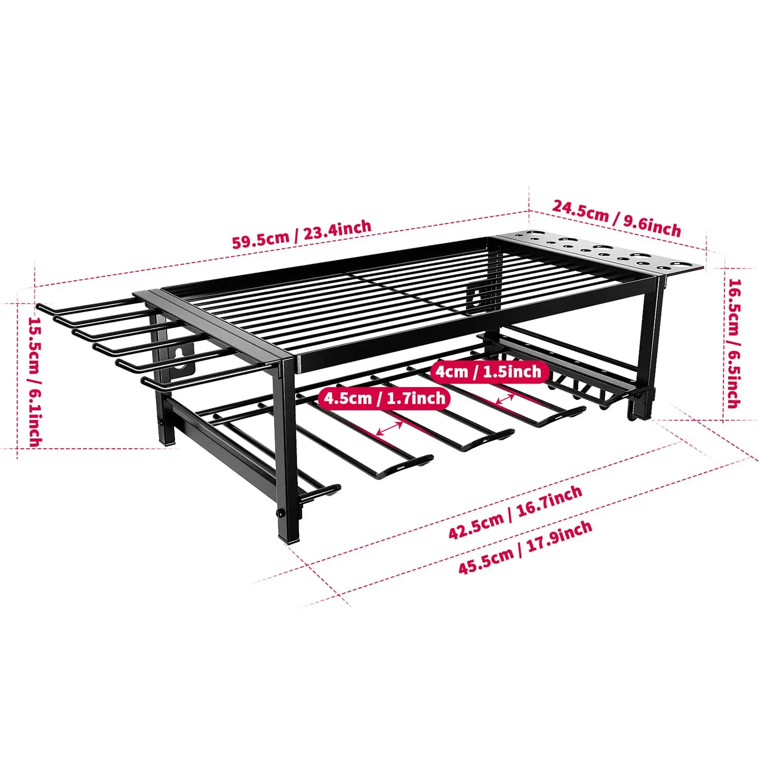 Power Tool Rack Wall Mount Tool Shelf Electric Drill Holders Hand Power Tool Organizer Rack for Garage Home Workshop Accessories