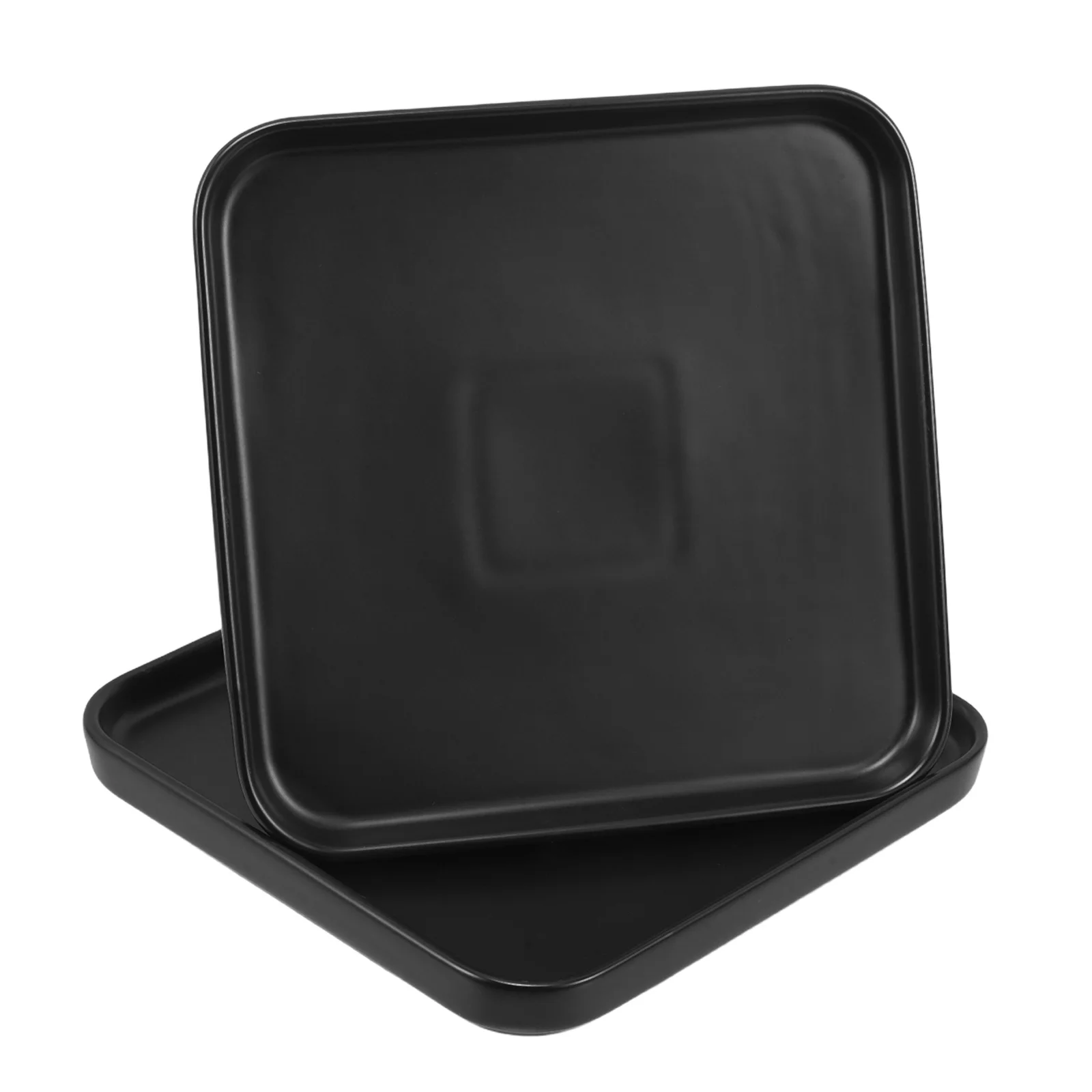 

2 шт. керамические квадратные обеденные тарелки в скандинавском стиле, черные сервировочные тарелки для стейка для ужина, западной еды, вечеринки, завтрака