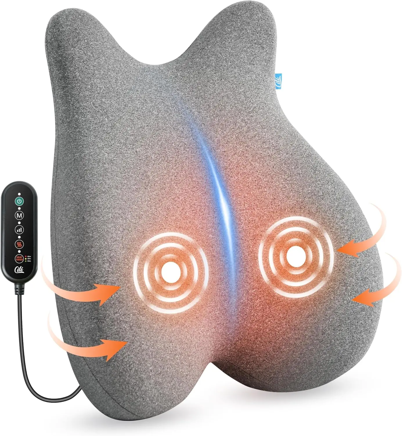 

Подушка с подогревом и вибрацией для поясницы, для офисного кресла, эргономичная подушка для спины из пены с эффектом памяти, подарок для родителей