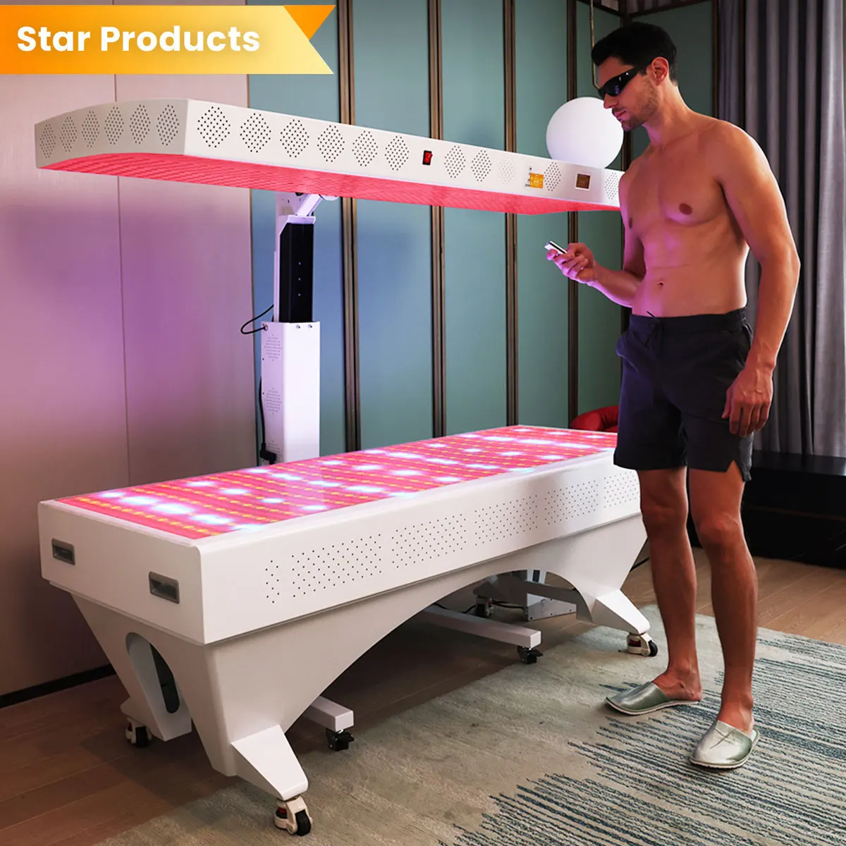 IDEATHERAPY 2026, Dispositivo de Terapia de Luz Roja LED de 9 Ondas para Uso Clínico, Máquina PDT Infrarroja, Panel de Terapia de Luz Roja LED para Cuerpo Completo