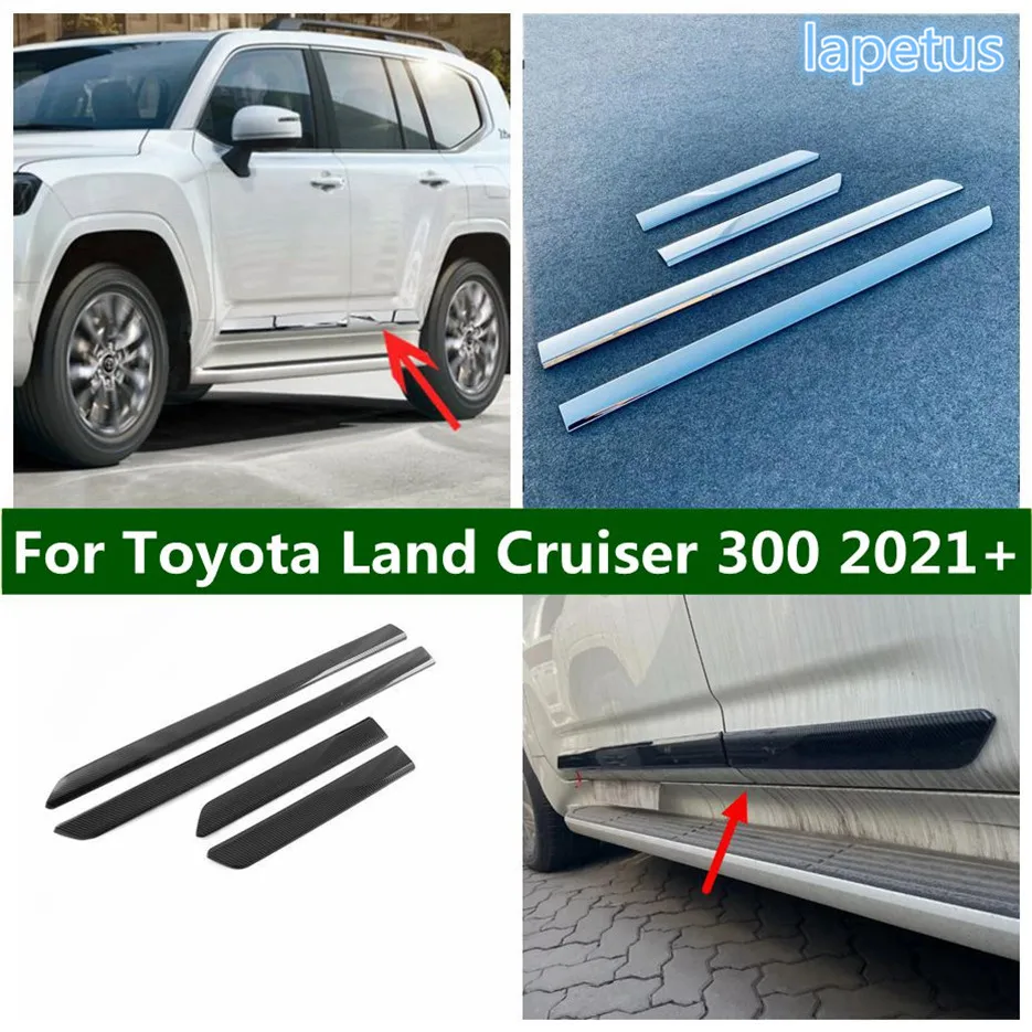 

ABS Chrome Side Skirts Bumper Attachment Trim Body Lip Streamer Cover For Toyota Land Cruiser 300 LC300 2021 - 2023 Accessories