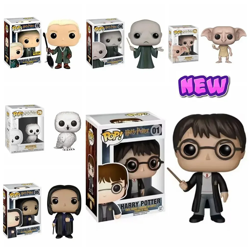 Рок-нижняя цена Funko Pop Harry Potters 01 #   05 #   06 #   19 #   75 #   76 #   Snape Malfoy Dobby Hedwig ПВХ фигурка Коллекционная модель игрушки