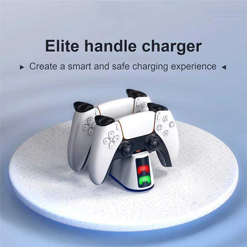 

Зарядная станция контроллера для быстрой зарядки PS5 со светодиодной подсветкой, аксессуары для док-станции для зарядного устройства с двойной подставкой