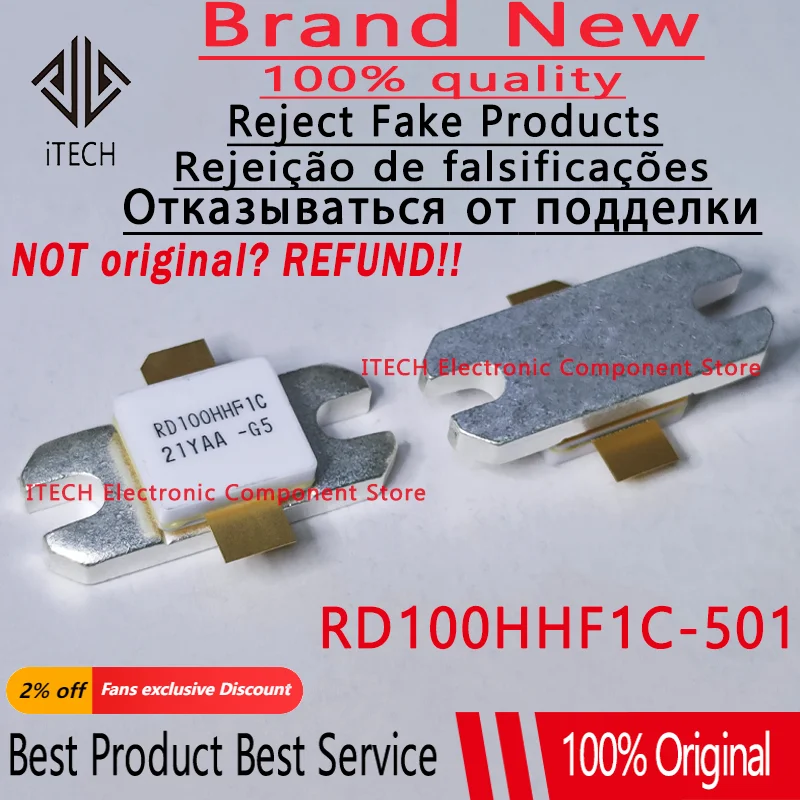 

1 шт./лот, оригинальный RD100HHF1C-501 RD100HHF1C керамический 30 МГц, 100 Вт силовой транзистор, 100% новый и подлинный, высокое качество