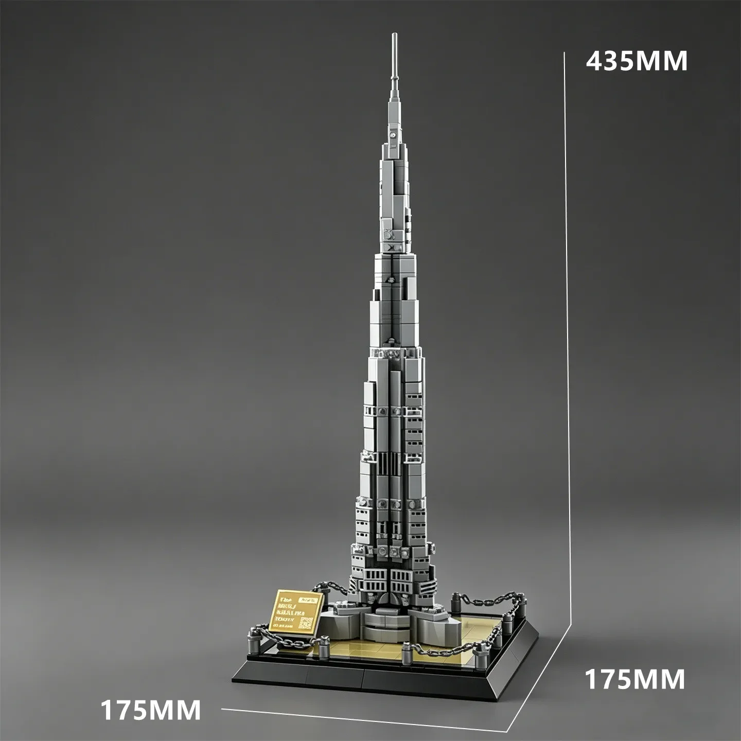 Puzzle street view ornaments NEW building block series Dubai Burj Khalifa skyline model  puzzle toy