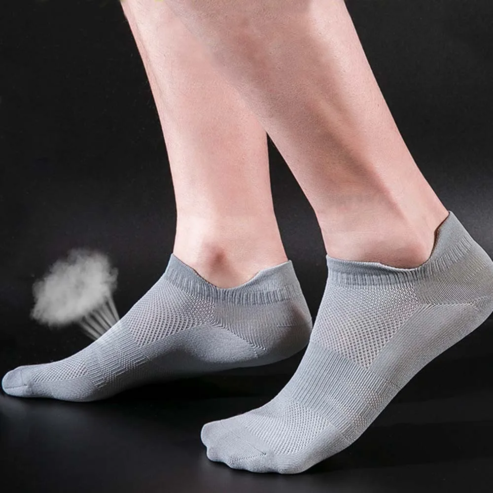 Breathable Colorful Sweat-absorbent Male Short Socks Summer Ankle Socks Sport Socks Nylon Men\'s Hosiery