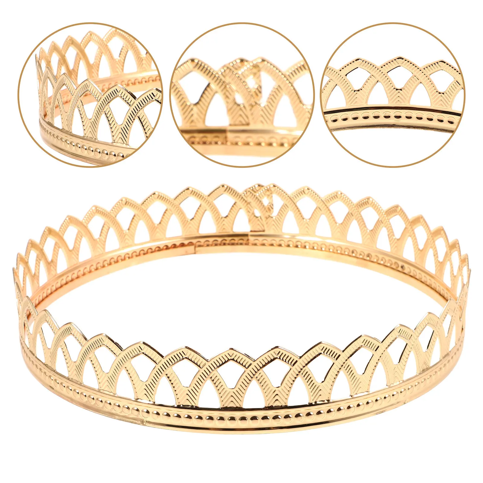 

King Crown Headband Vintage Style Lightweight Decorative Crown for Cosplay Birthday Party Prom Wedding Photography Performance