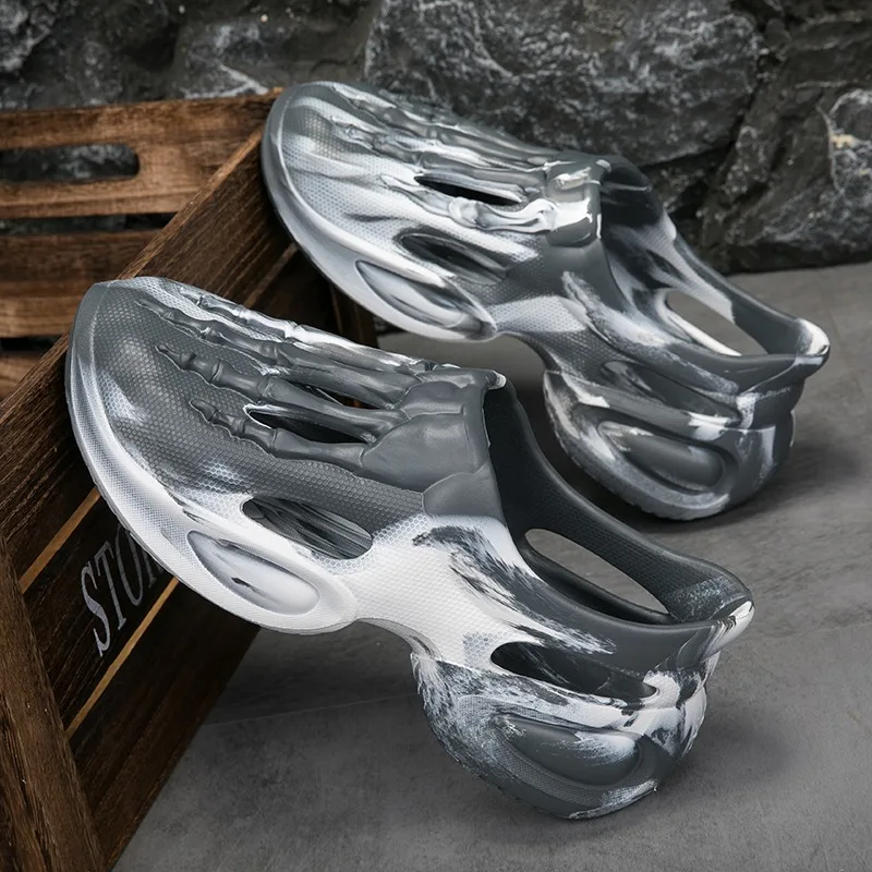 

Hot Sale Of The Season Men's Coconut Hole Sandals Lightweight Slippers Teenage Beach Shoes Korean Trendy Personality Slip-On...