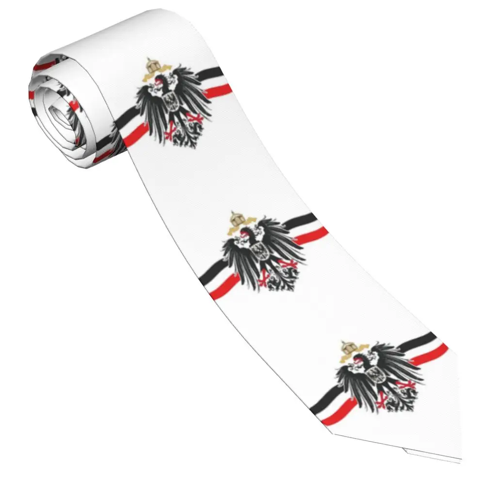 German Empire Flag Imperial Eagle Neckties Slim Polyester 8 cm Classic Germany Neck Ties for Men Shirt Accessories Party