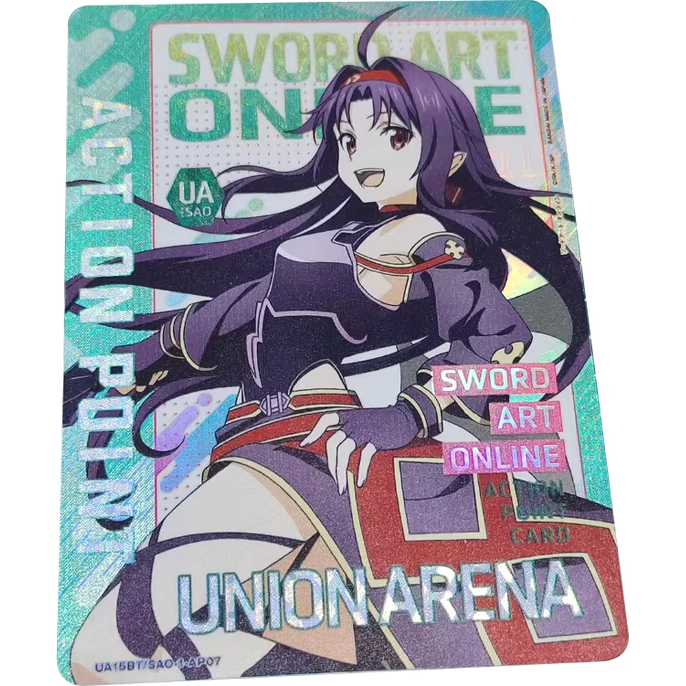 Anime UA UNION ARENA Collection Card Sword Art Online Konno Yuuki AP Signature Card Textured Refractive Flash Gifts