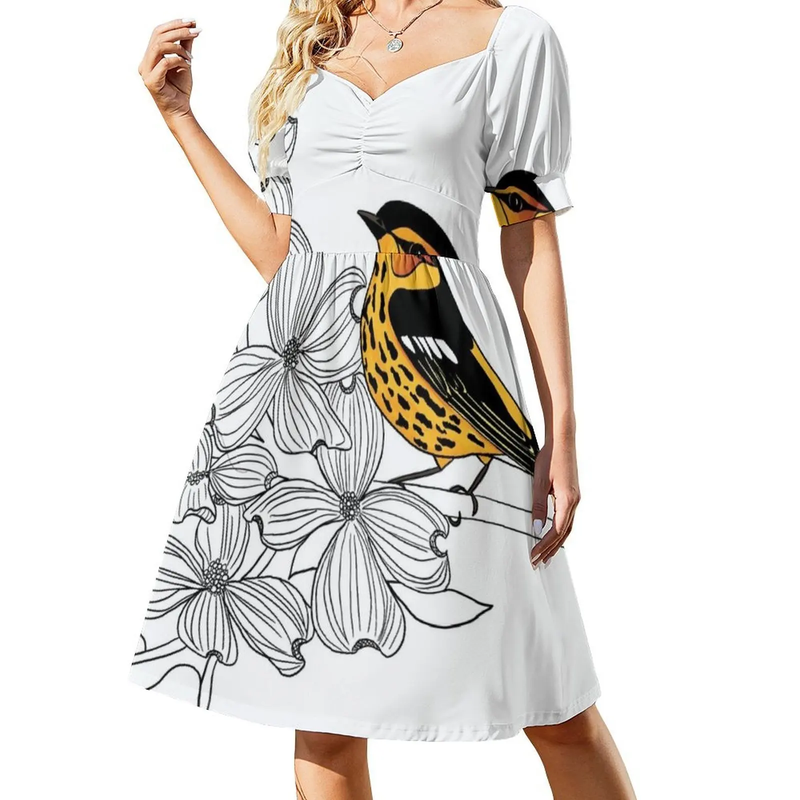 فستان كيب ماي واربلر بوهو أنيق أنيق لحفلات الزفاف على الشاطئ وطيور الطيور والطبيعة والحياة البرية كيب للنساء